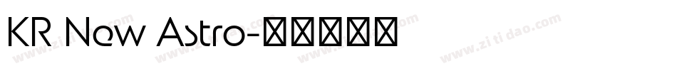 KR New Astro字体转换